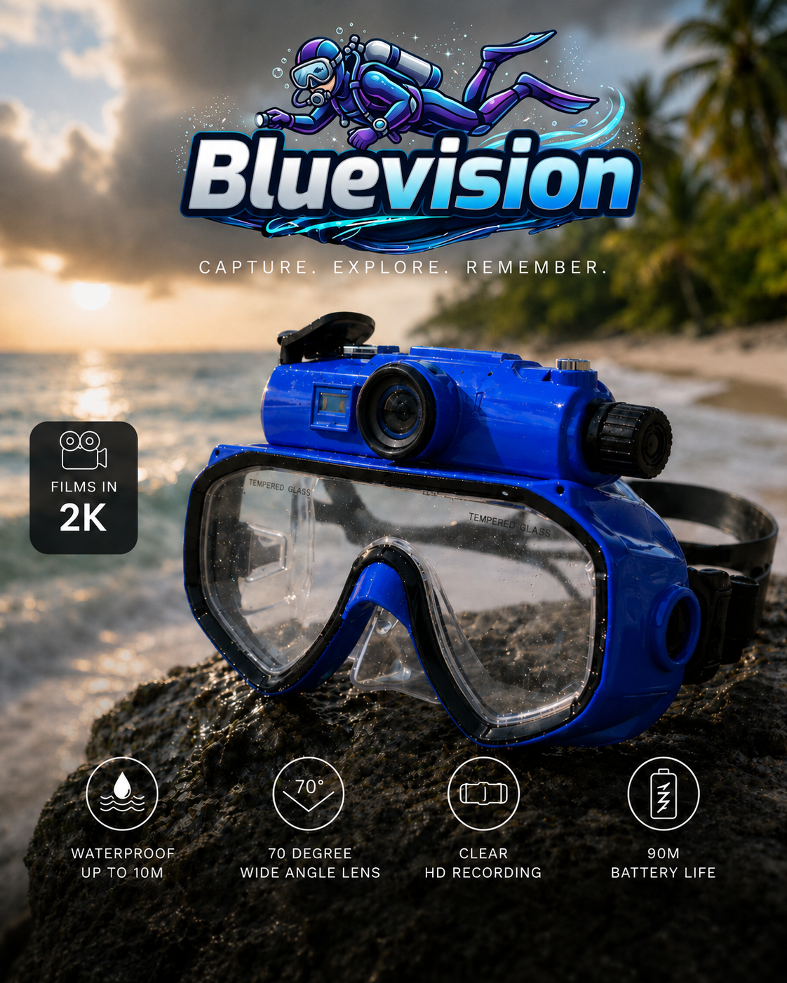Bluevision™ Recording Goggles